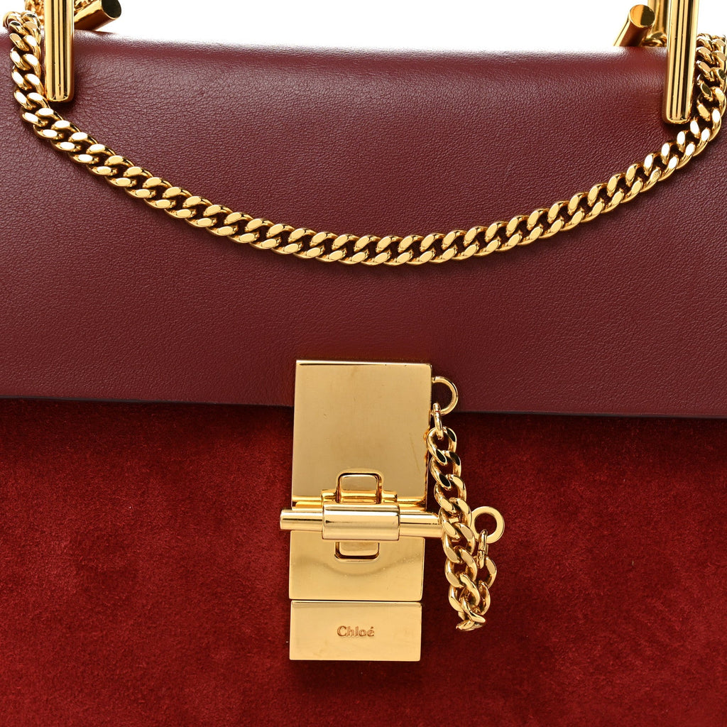 Smooth Calfskin Mini Drew Shoulder Bag  Wine Purple