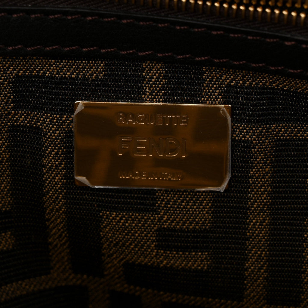 Fabric Jacquard FF 1974 Medium Baguette Tobacco Moro Black
