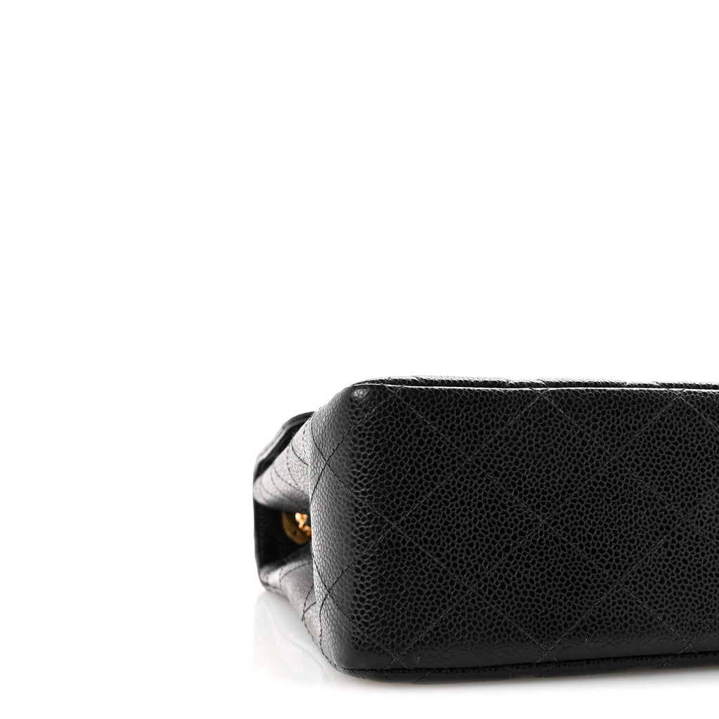 Caviar Jumbo Single Flap Black