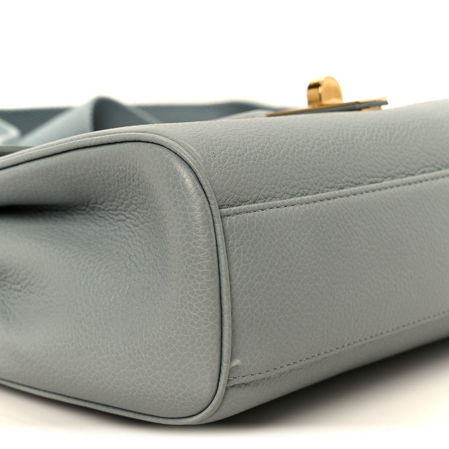 Grained Calfskin Teen Soft 16 Shoulder Bag Ice Blue