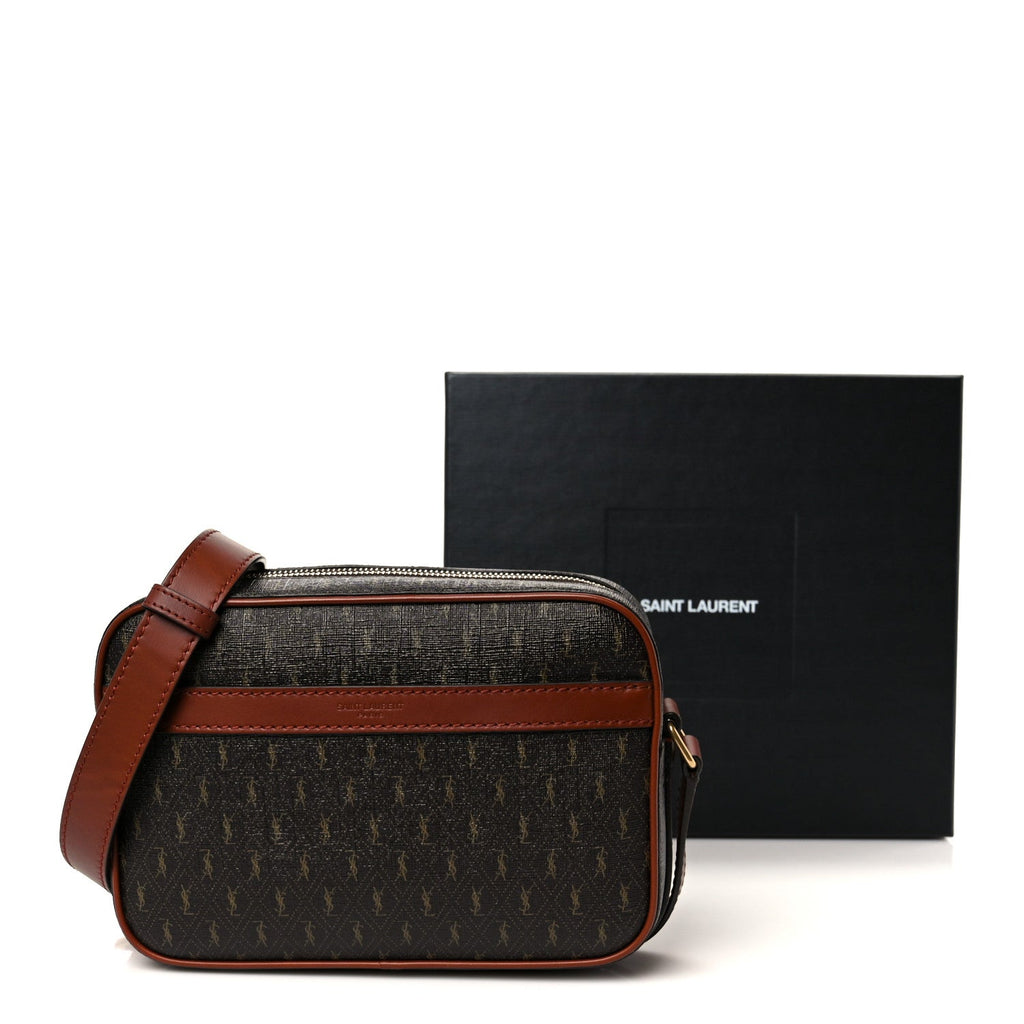 Canvas Smooth Calfskin Le Monogramme Camera Bag Chestnut