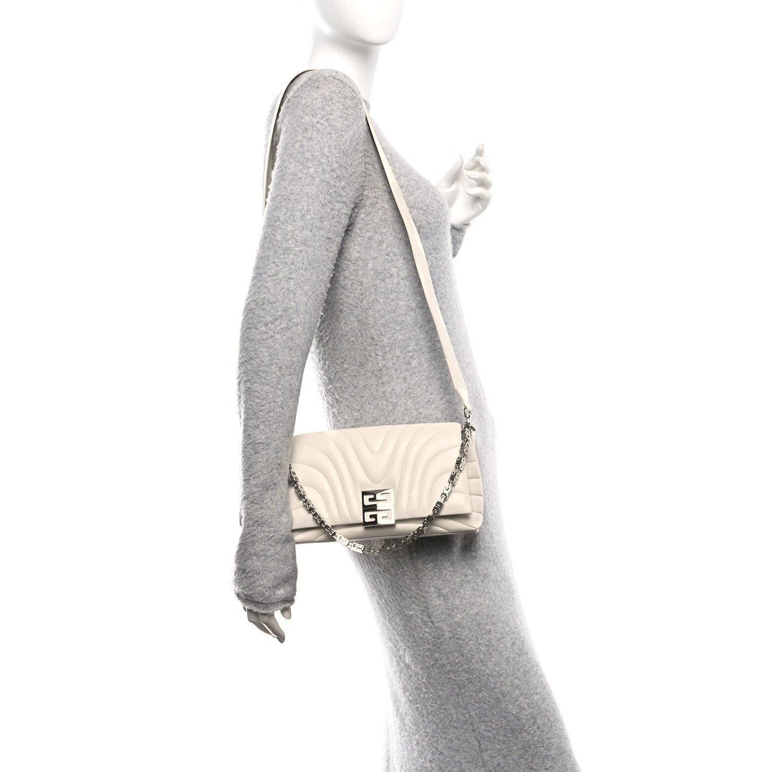 Calfskin Quilted Small 4G Shoulder Bag Ivory