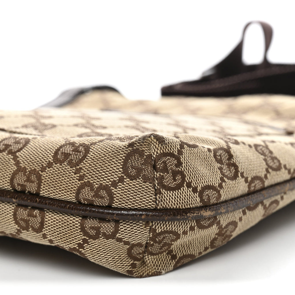 Monogram Flat Messenger Bag Dark Brown