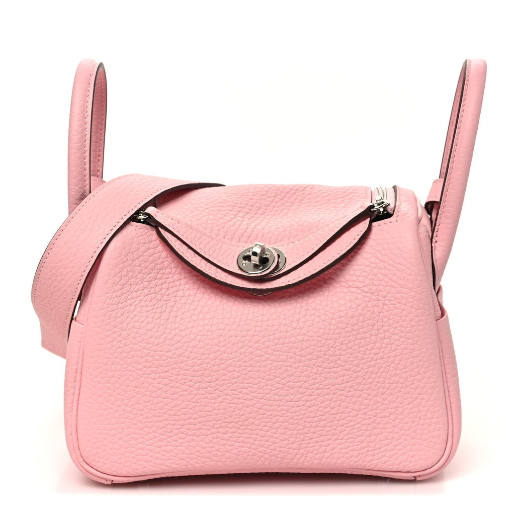Taurillon Clemence Verso Mini Lindy 20 Rose Sakura Gris Perle
