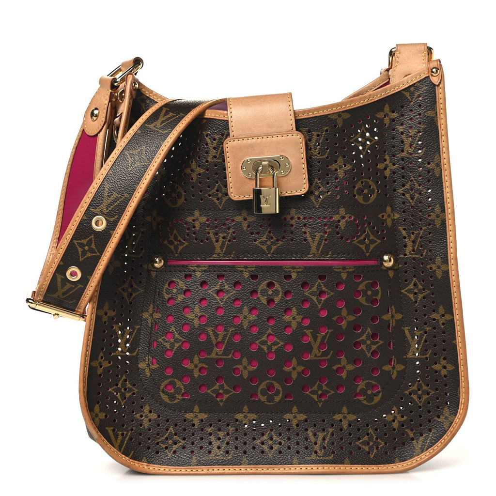 Monogram Perforated Musette Fuchsia