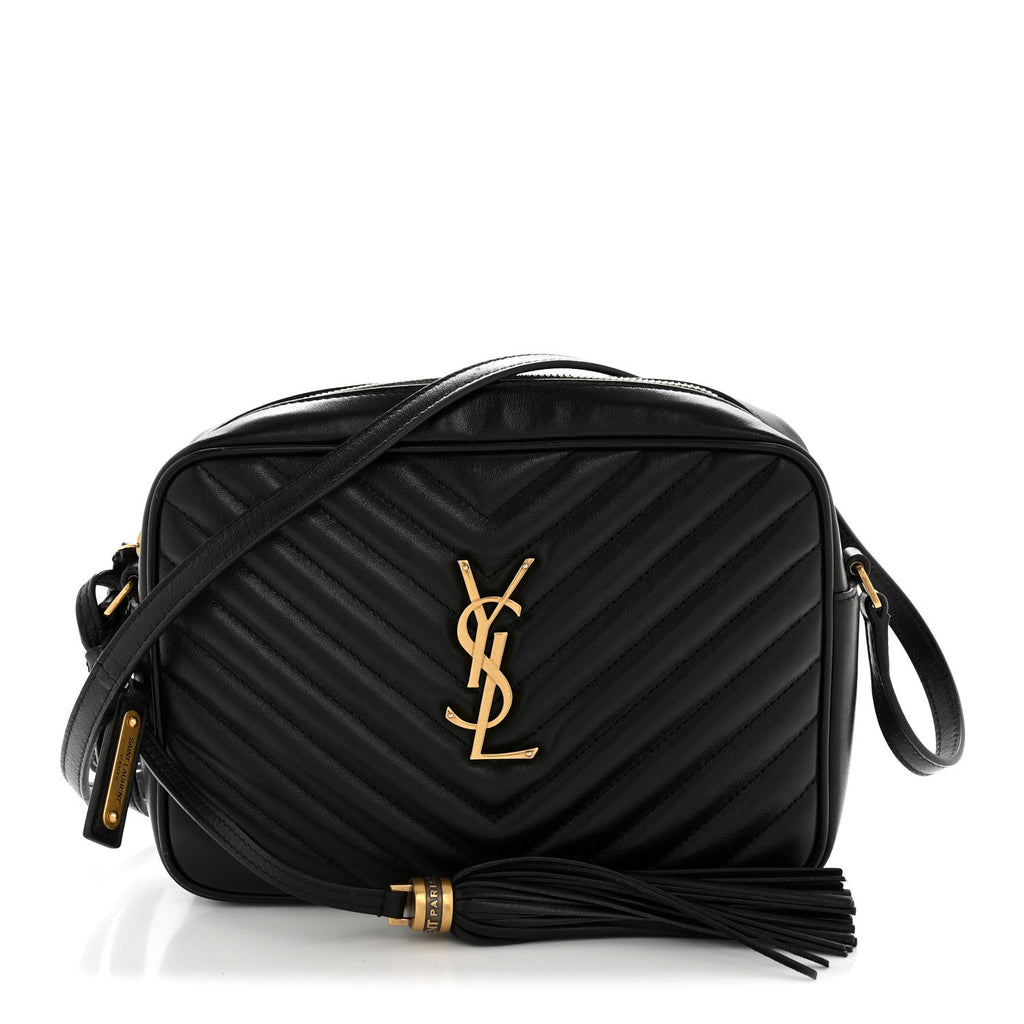 Calfskin Matelasse Monogram Lou Camera Bag Black