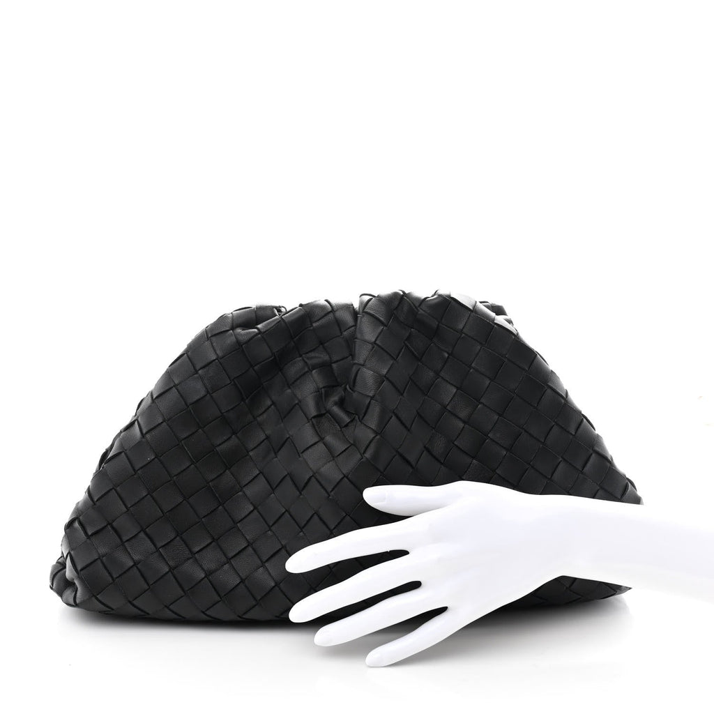 Nappa Maxi Intrecciato The Pouch Oversized Clutch Black