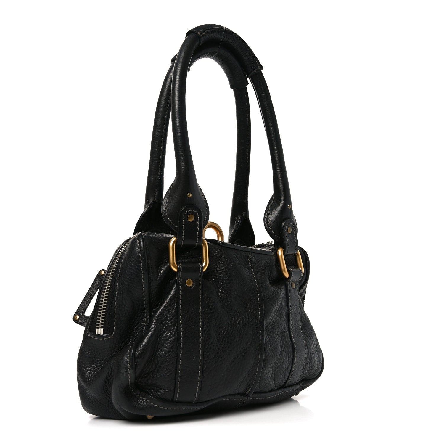 Calfskin Paddington Small Shoulder Bag Black