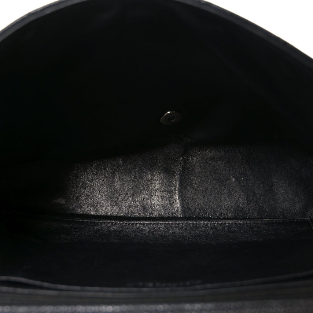 Caviar Quilted Jumbo Single Flap Black