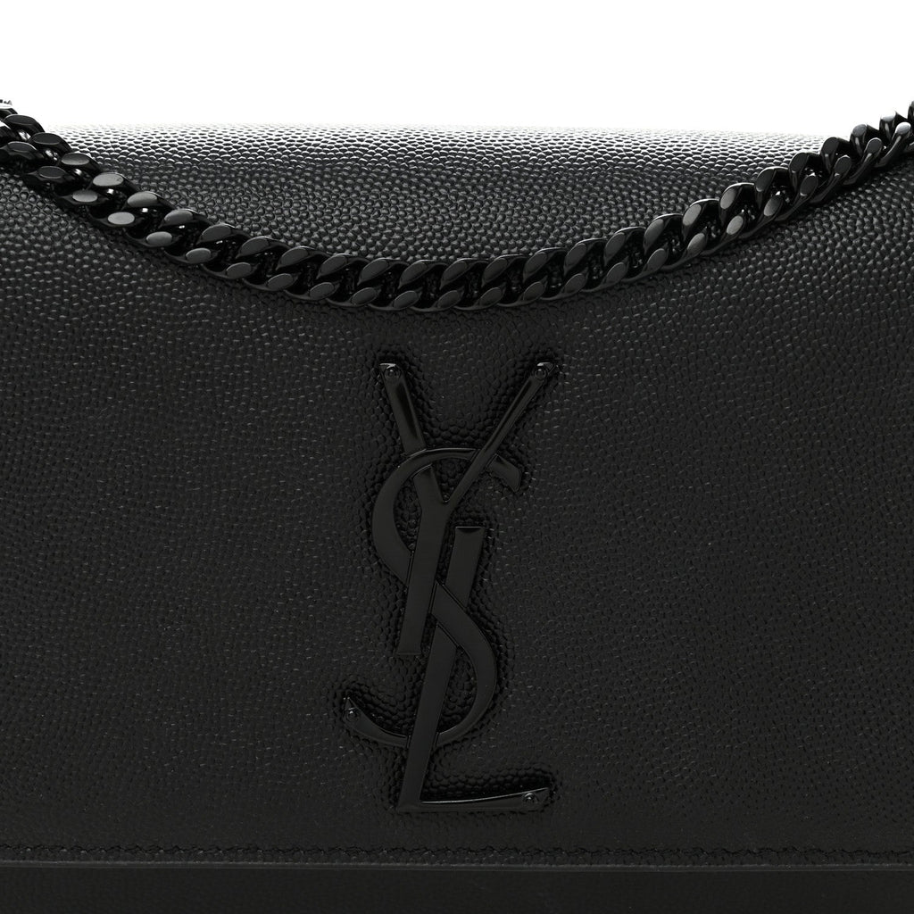 Grain De Poudre Small Monogram Monochrome Kate Satchel Black
