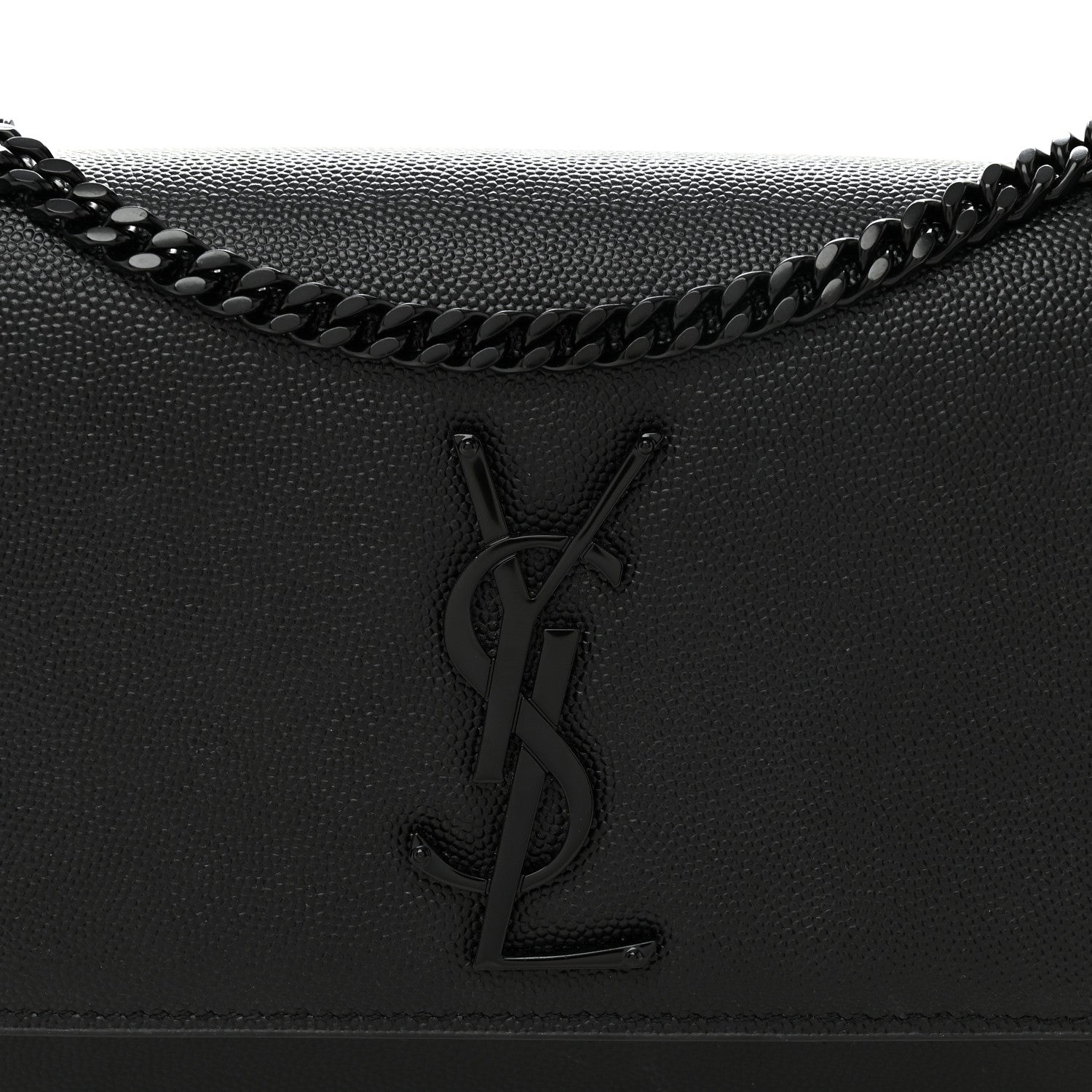 Grain De Poudre Small Monogram Monochrome Kate Satchel Black