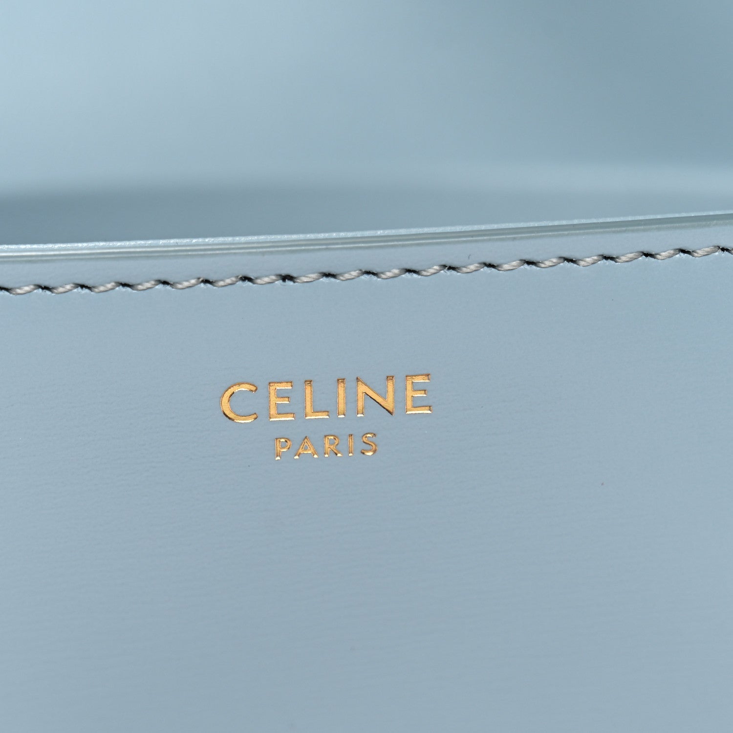 Shiny Calfskin Triomphe Shoulder Bag California Blue