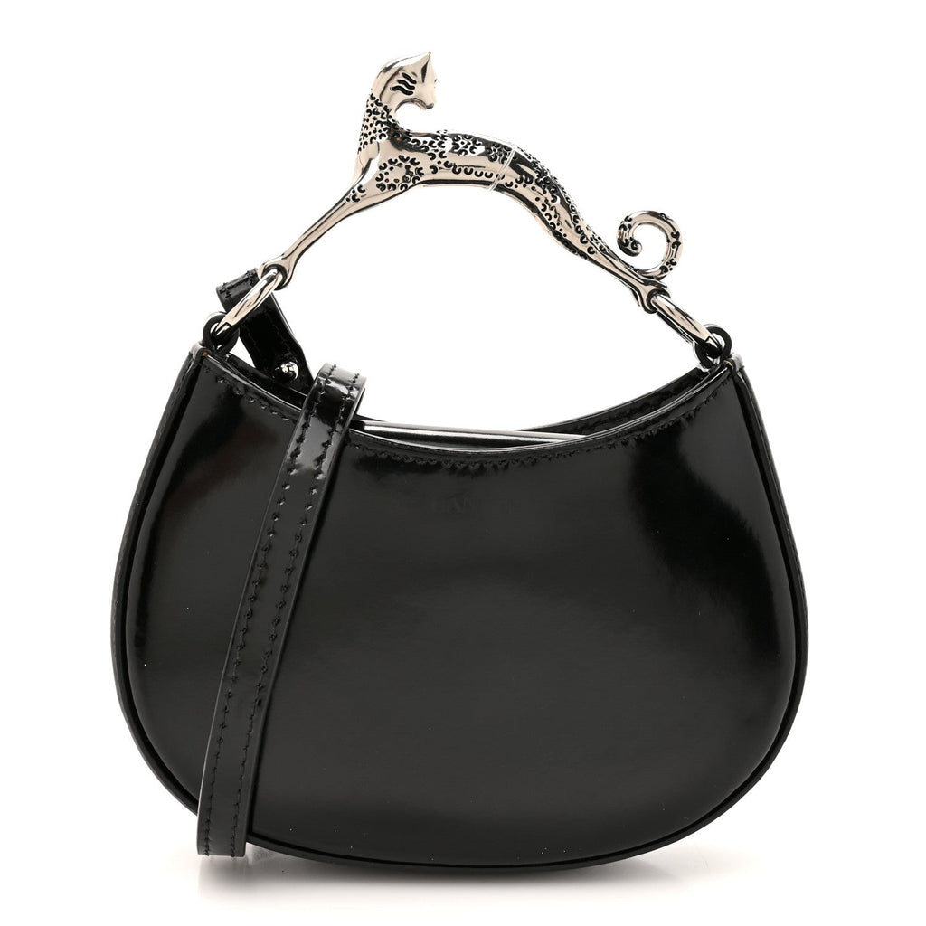 Lambskin Mini Cat Hobo Black