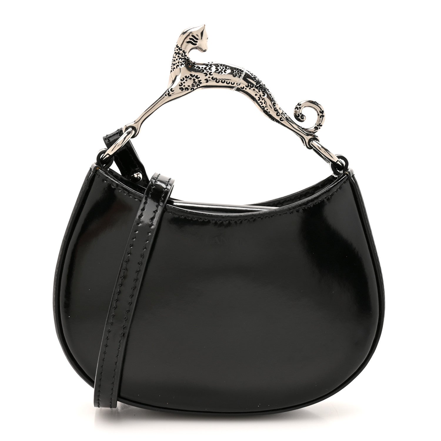 Lambskin Mini Cat Hobo Black