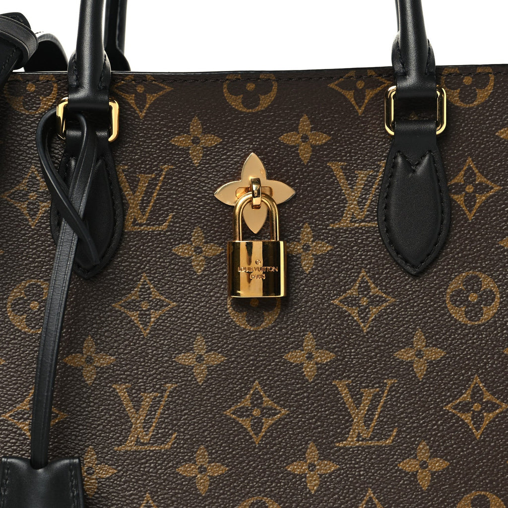 Monogram Flower Tote Black