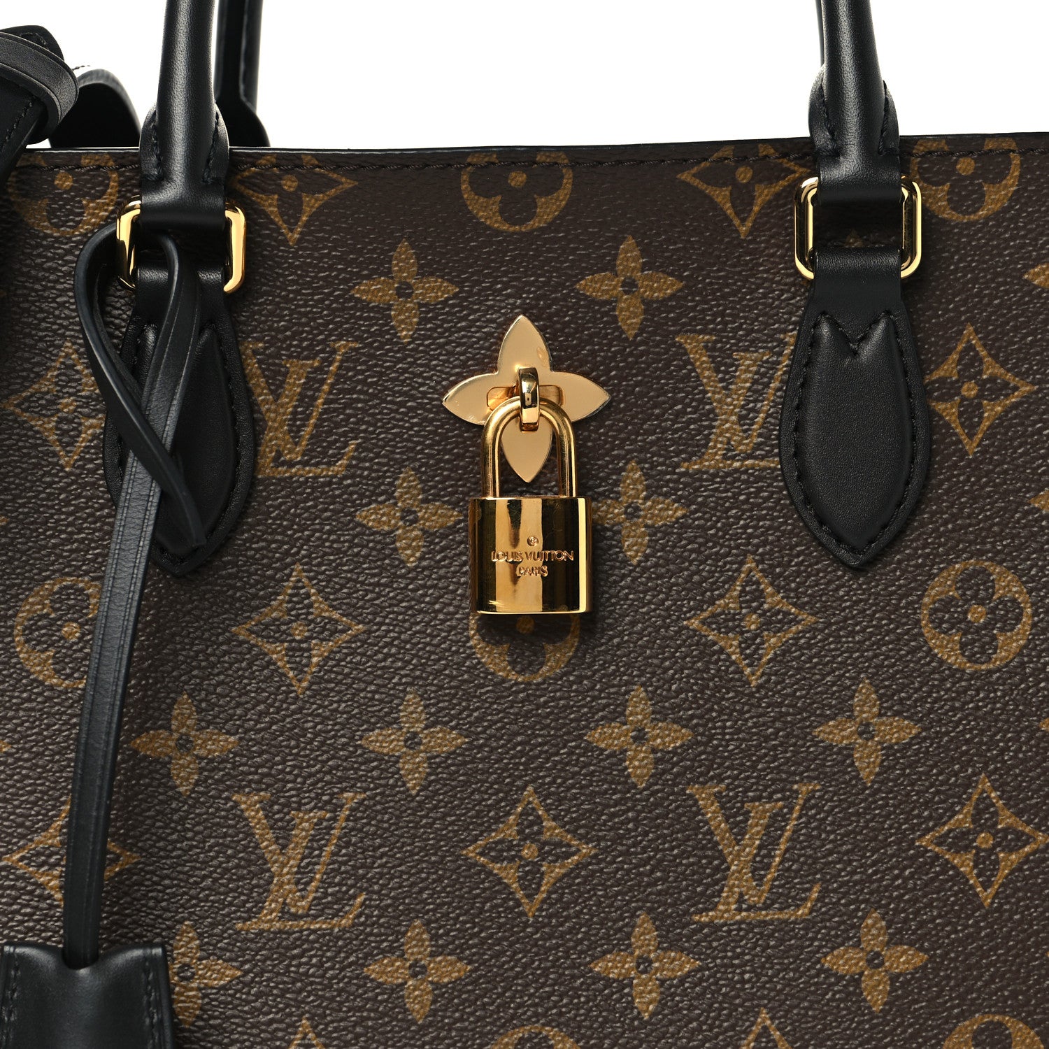 Monogram Flower Tote Black