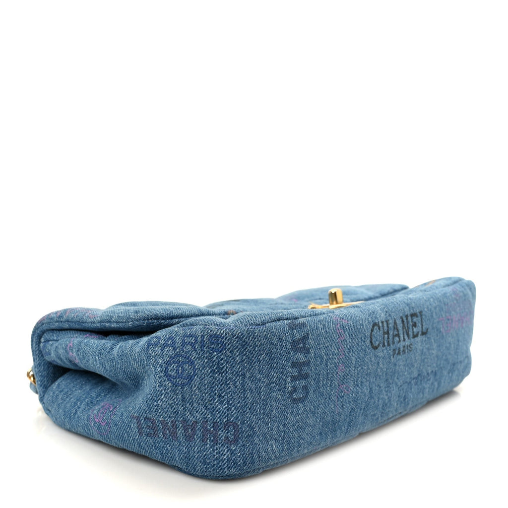 Denim Quilted Denim Large Mood Flap Blue Multicolor