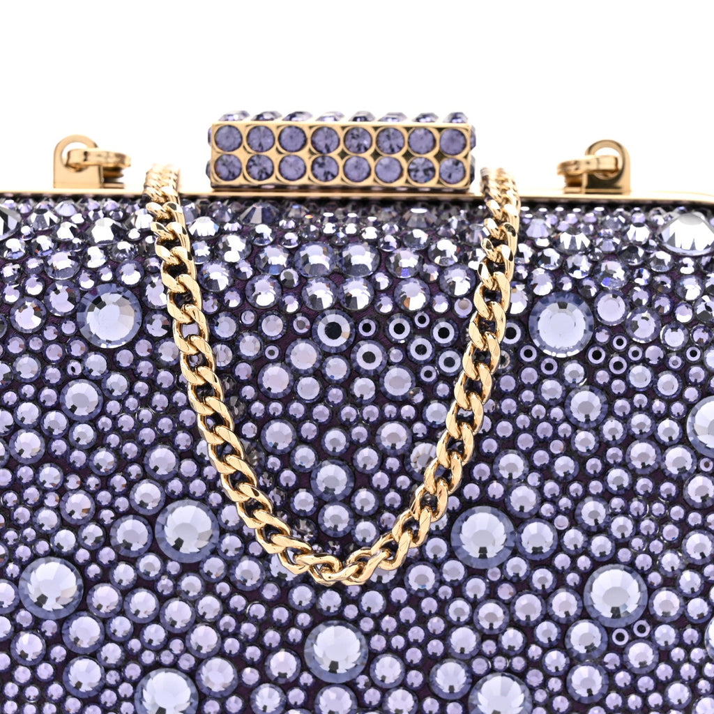 Crystal Micro Cloud Clutch Purple