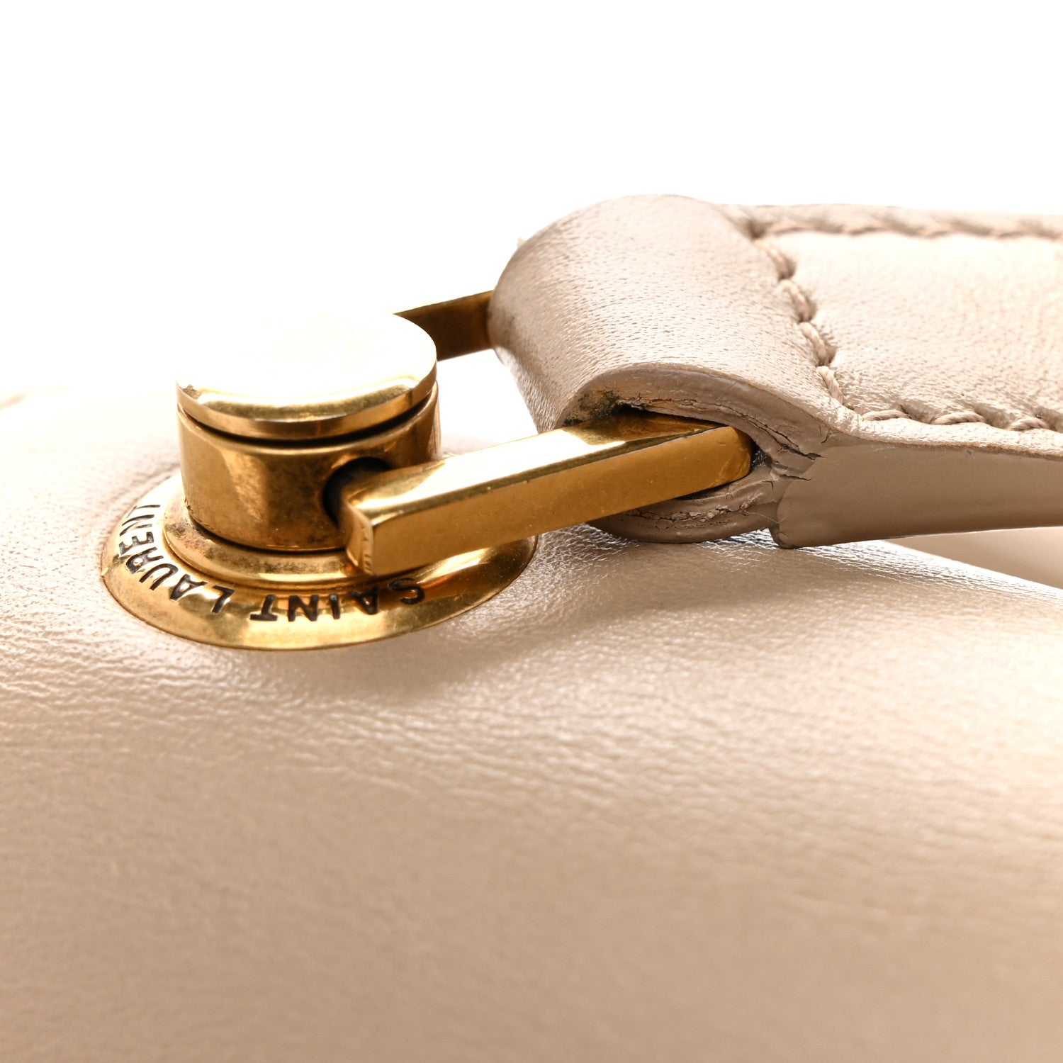 Smooth Calfskin Le Carre Satchel Dark Beige