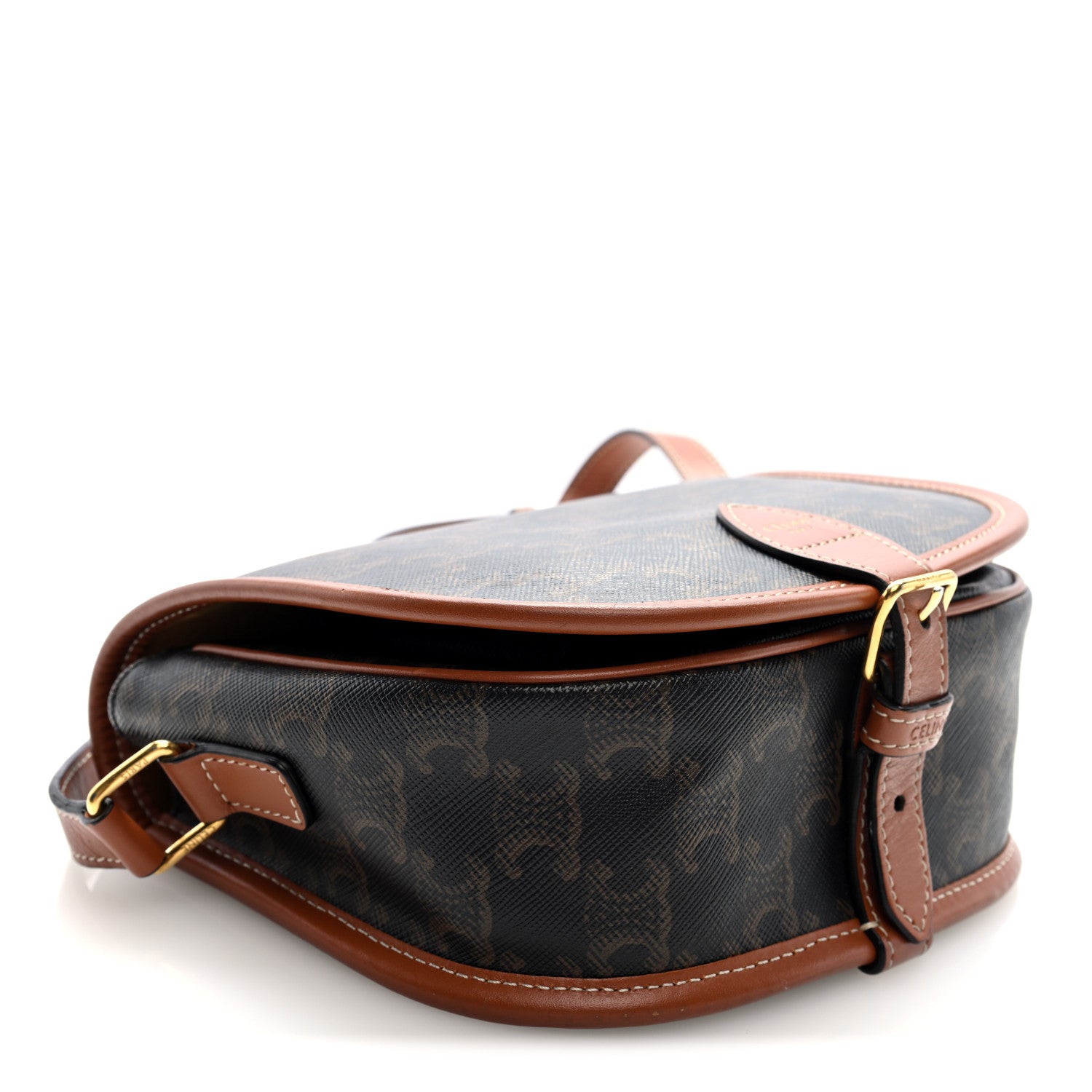 Triomphe Canvas Medium Folco Bag Tan