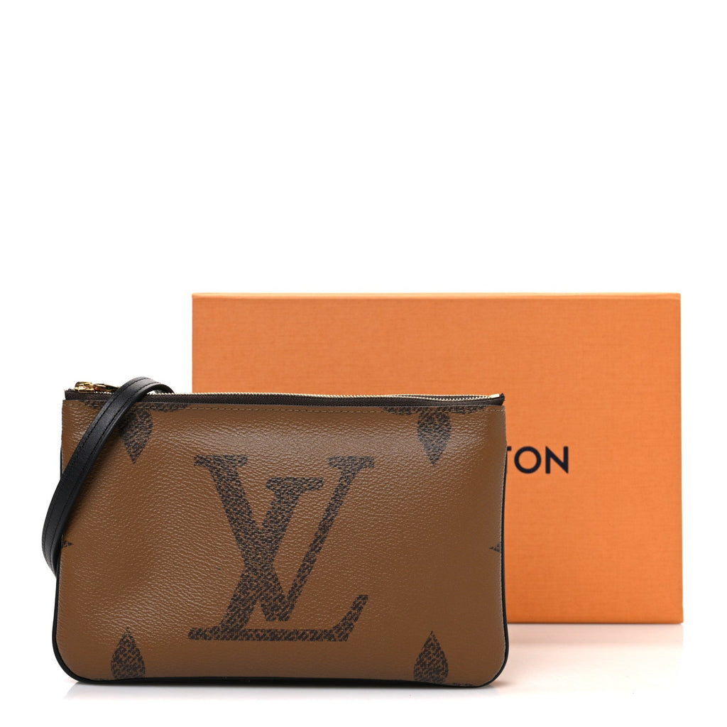Reverse Monogram Giant Double Zip Pochette