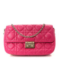 Lambskin Cannage Miss Dior Promenade Pouch Fuchsia