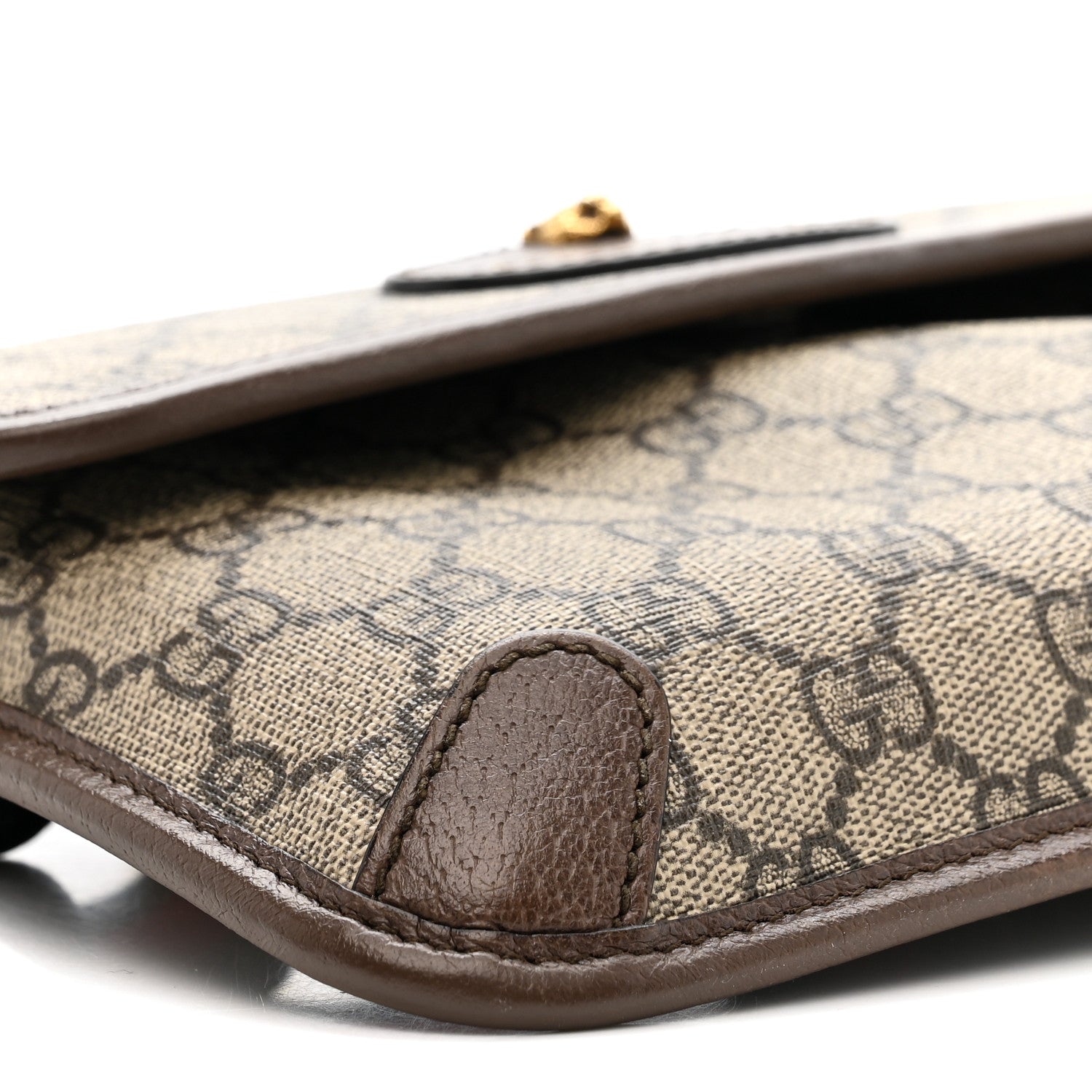 GG Supreme Monogram Neo Vintage Web Belt Bag Brown