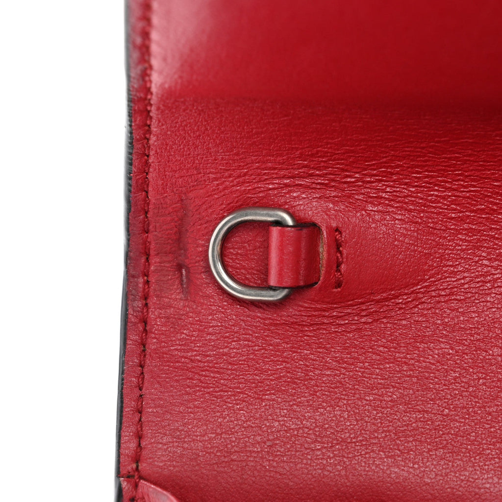 GG Supreme Monogram Mini Dionysus Chain Wallet Beige Vulcanic Red