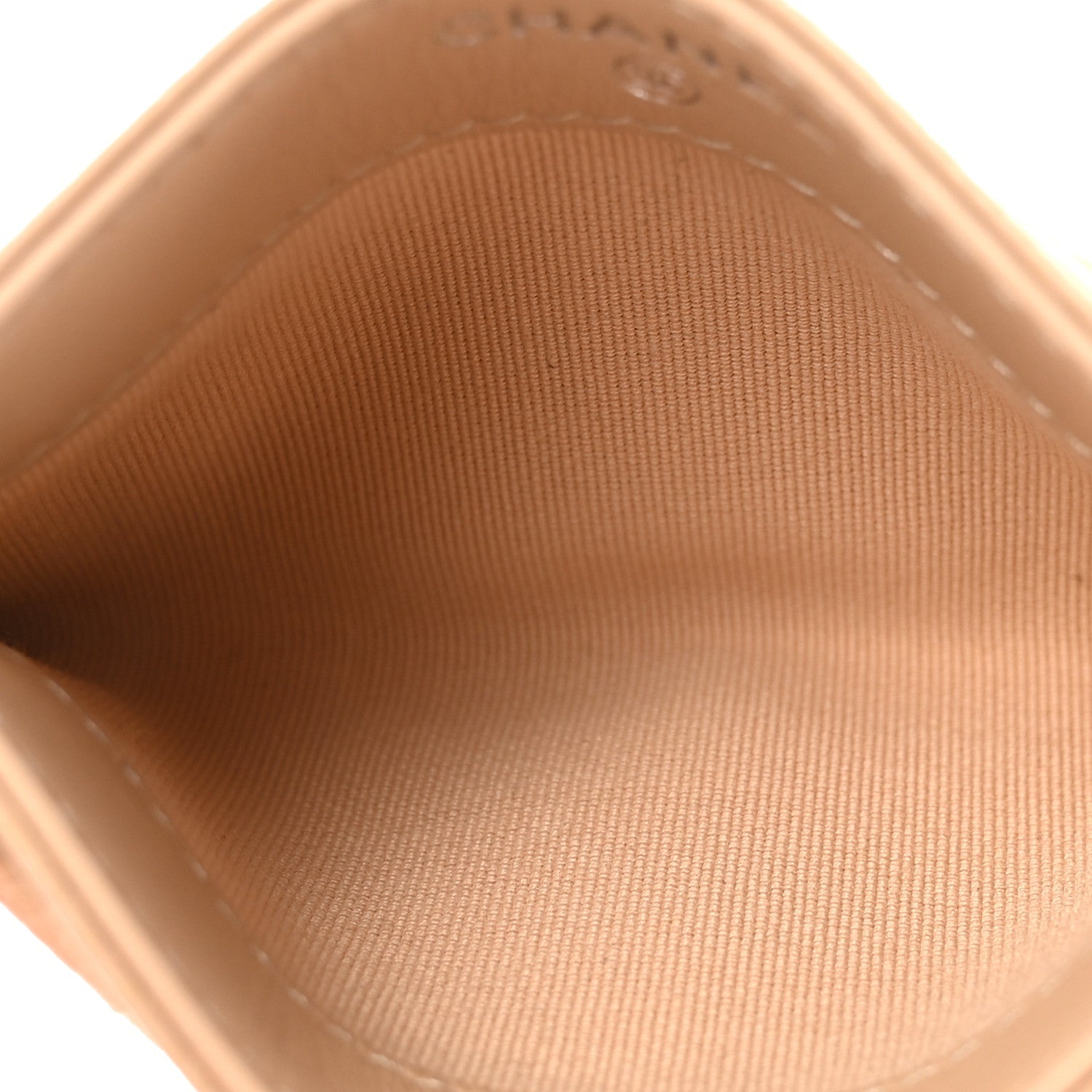 Caviar Quilted  Holder Beige