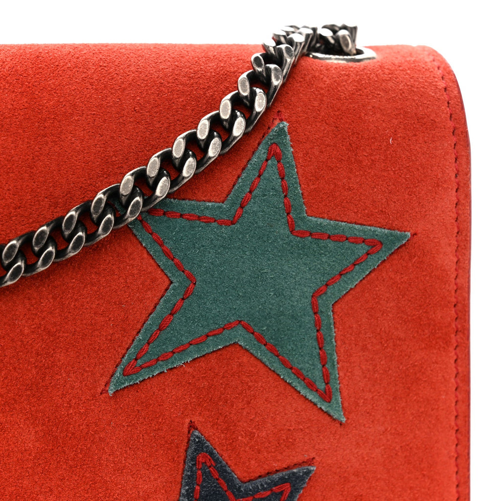 Suede Star Medium Classic Monogram Kate Satchel Berry Red