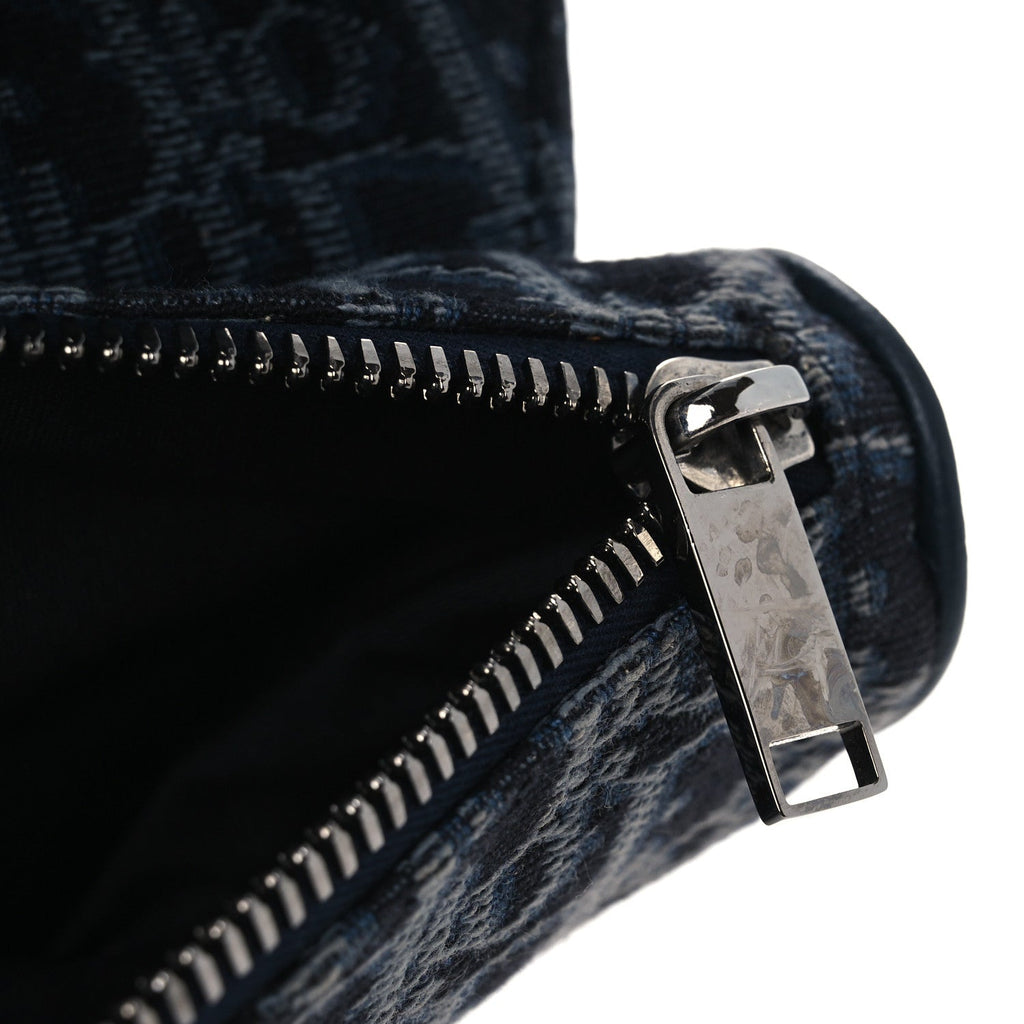 Oblique Mens Saddle Bag Black Blue