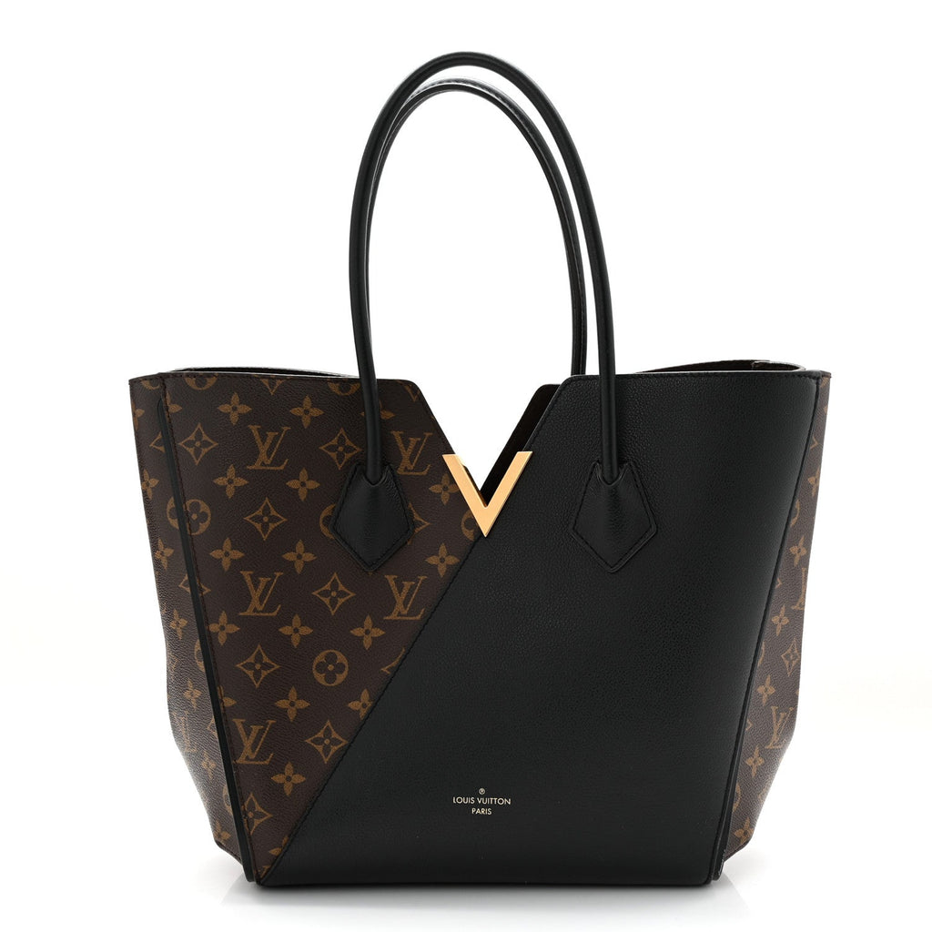 Calfskin Monogram Kimono Tote  Black