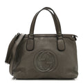 Metallic Cellarius Calfskin Small Soho Top Handle Satchel Sasso