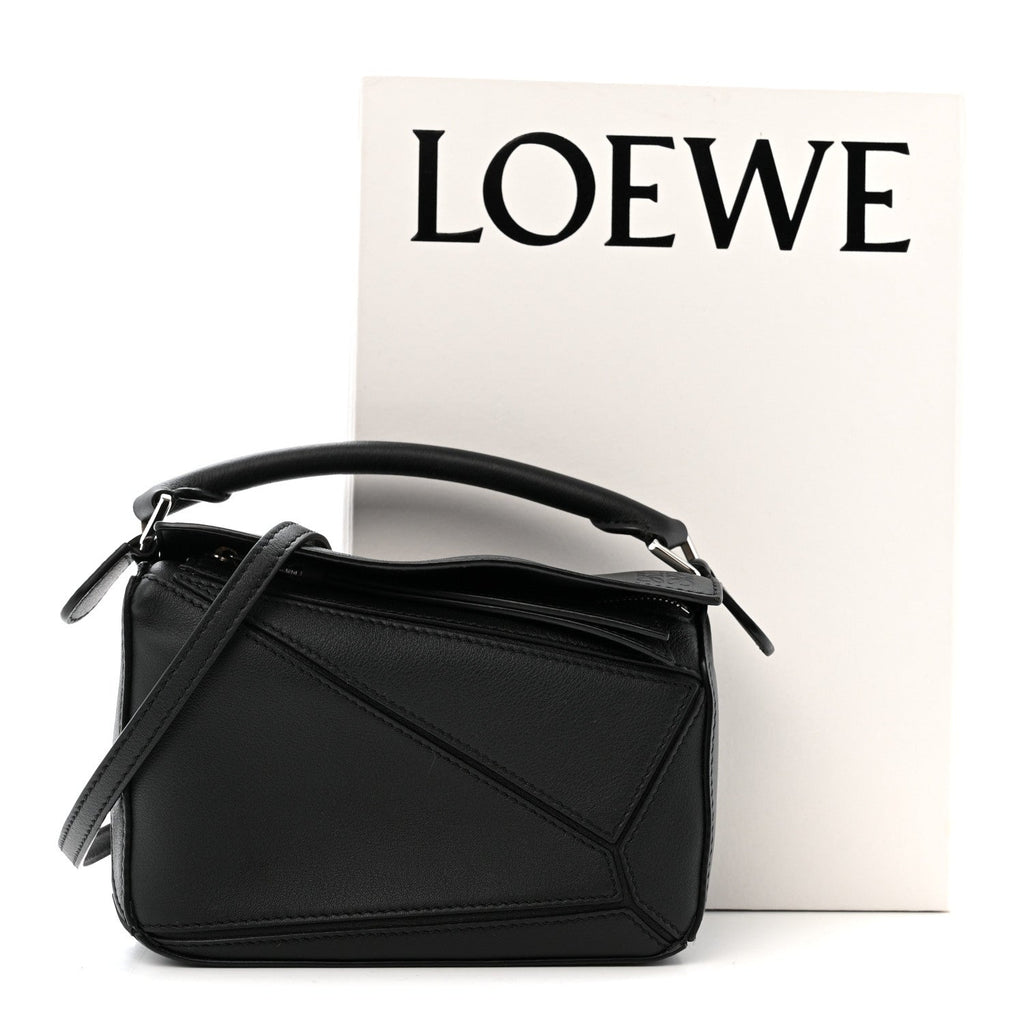 Calfskin Mini Puzzle Bag Black