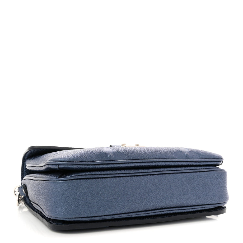 Metallic Empreinte Monogram Giant Pochette Metis Navy Nacre
