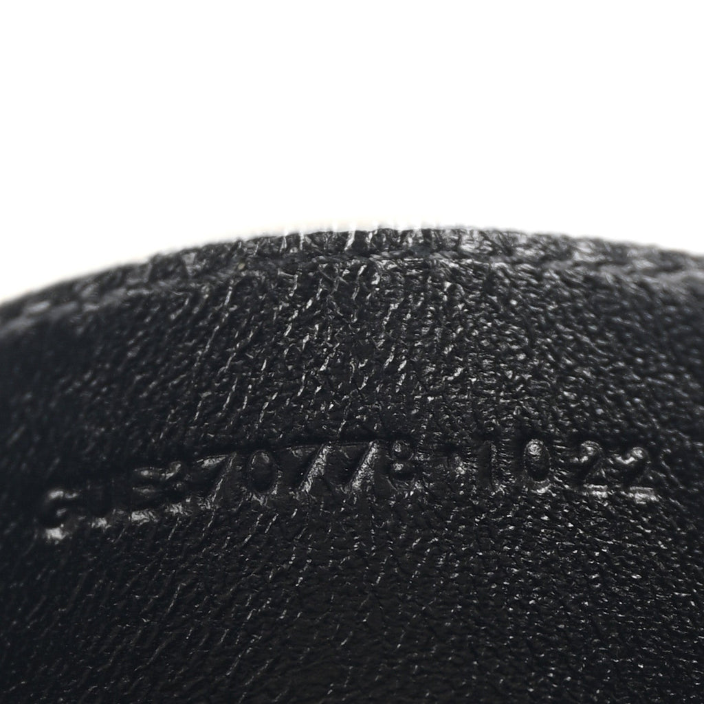 Calfskin Crocodile Embossed Monogram Credit  Case Crema Soft