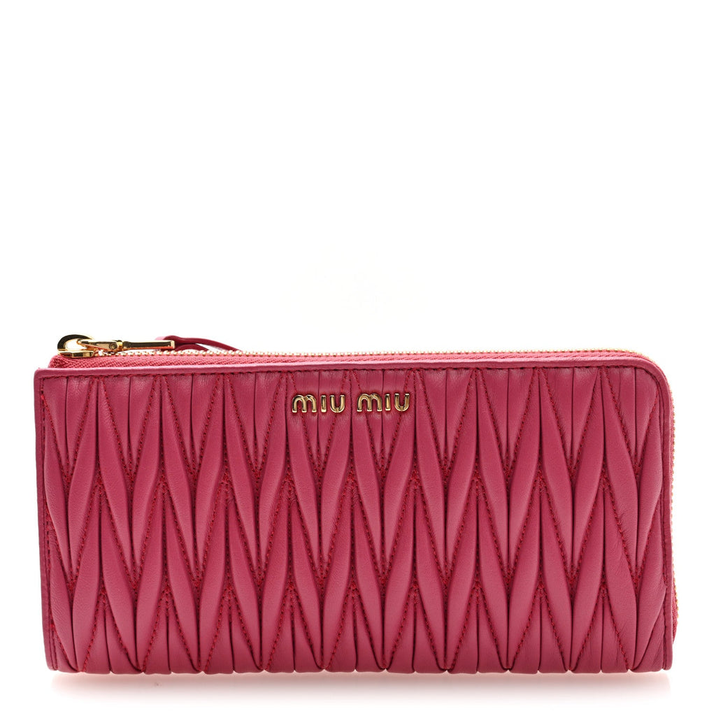 Matelasse Large Zip Around Wallet Peonia