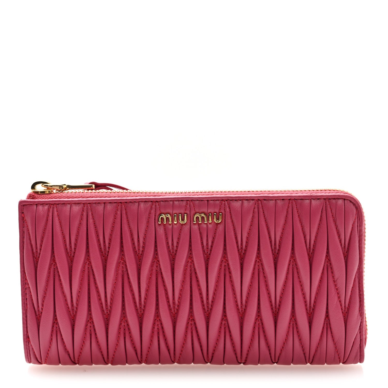 Matelasse Large Zip Around Wallet Peonia