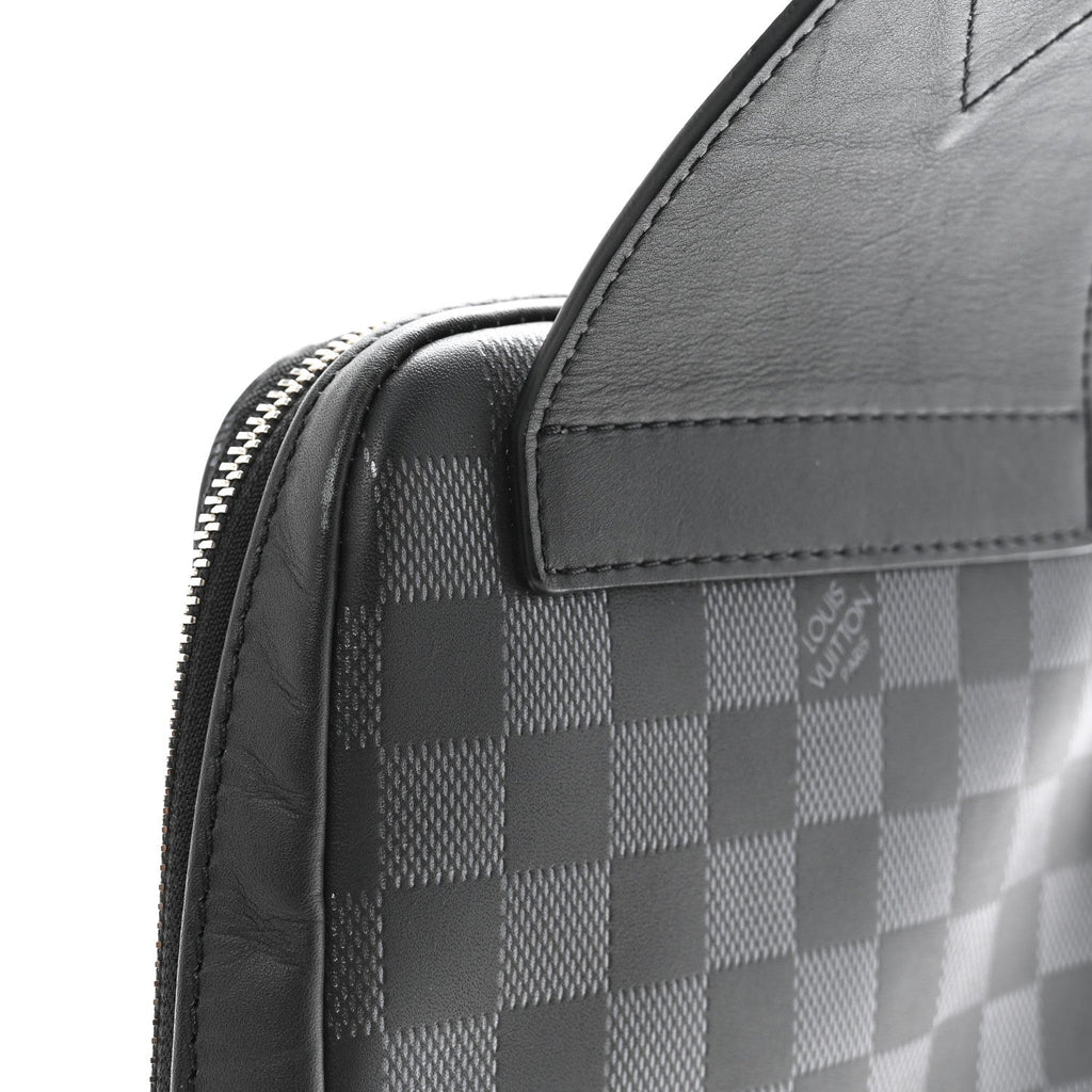 Damier Graphite Avenue Sling Bag Onyx Silver