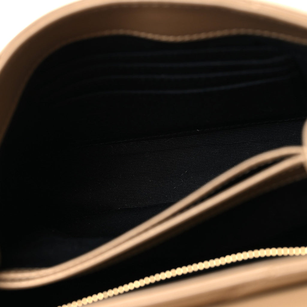 Calfskin Y Quilted Monogram Toy Loulou Crossbody Bag Dark Beige
