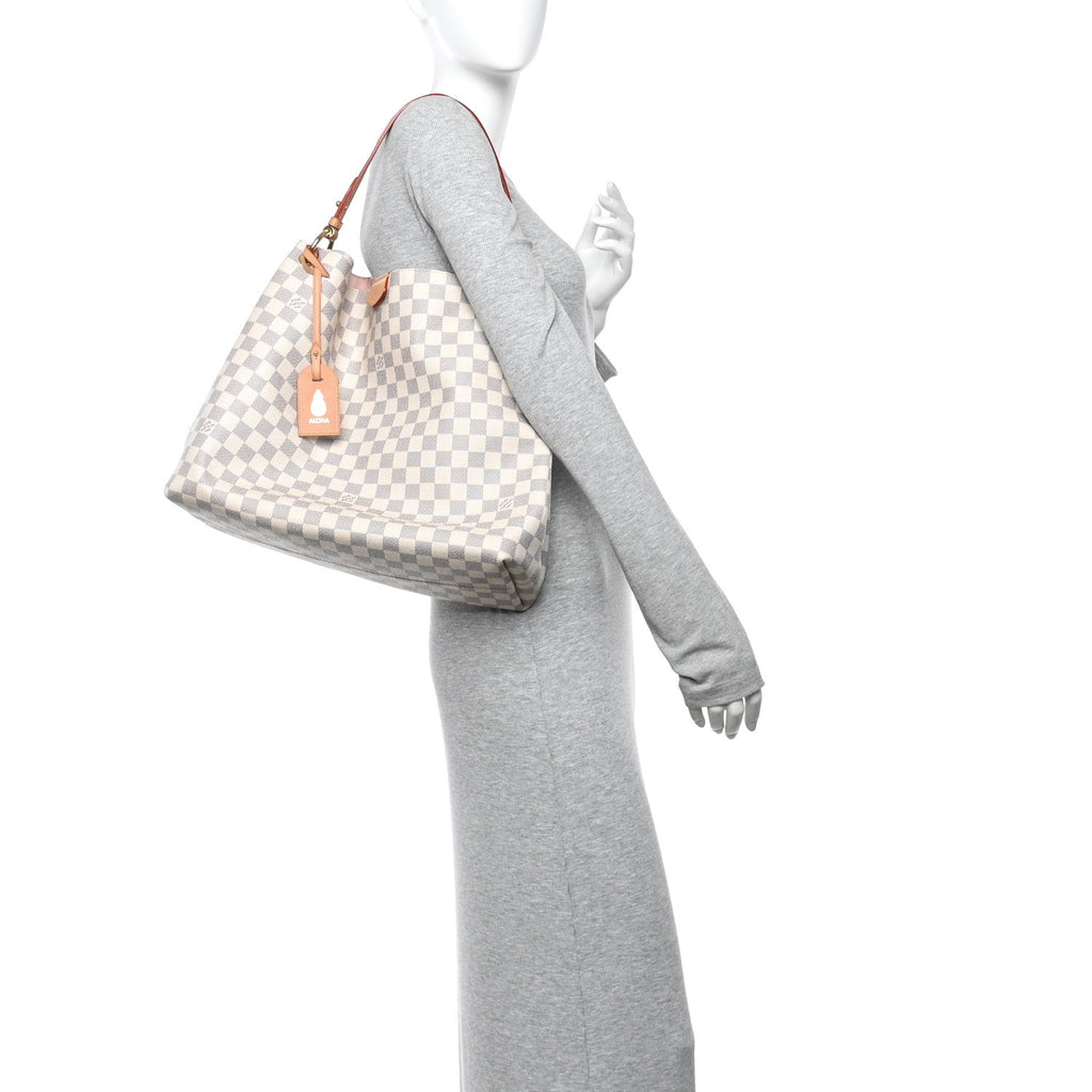 Damier Azur Graceful MM Rose Ballerine