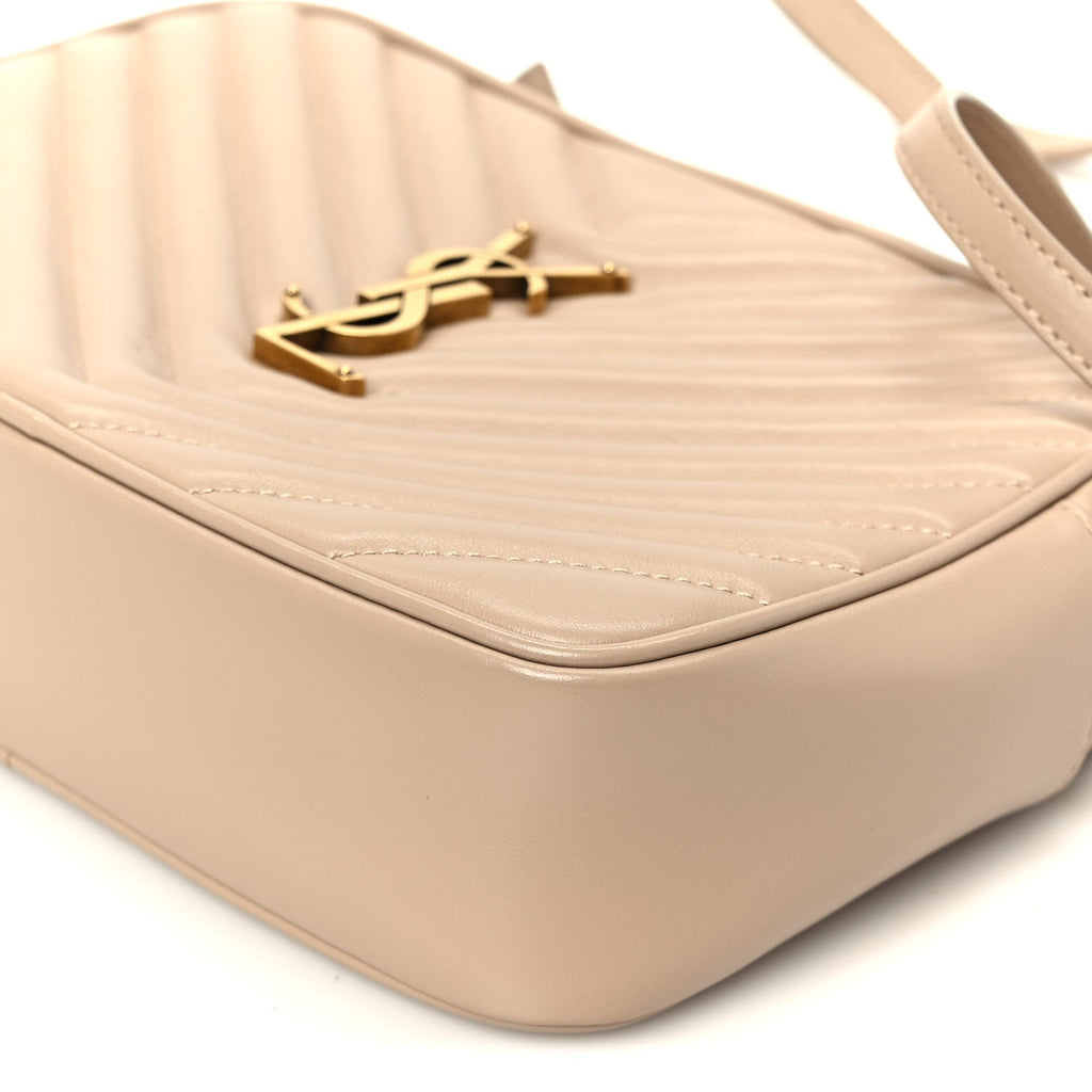 Calfskin Matelasse Monogram Lou Camera Bag Nude Powder