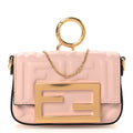 Nappa Matisse FF Embossed Nano Baguette Charm Rosa Quarzo
