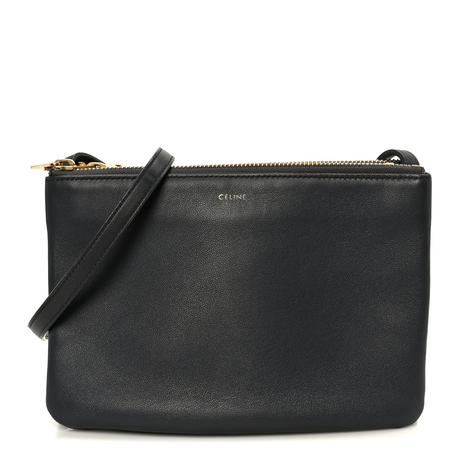 Lambskin Small Trio Crossbody Bag Medium Grey