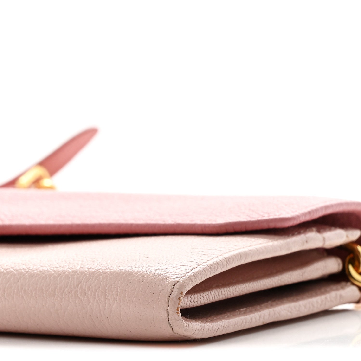 Goatskin Madras Bicolor Wallet On Chain Rosa Gemma