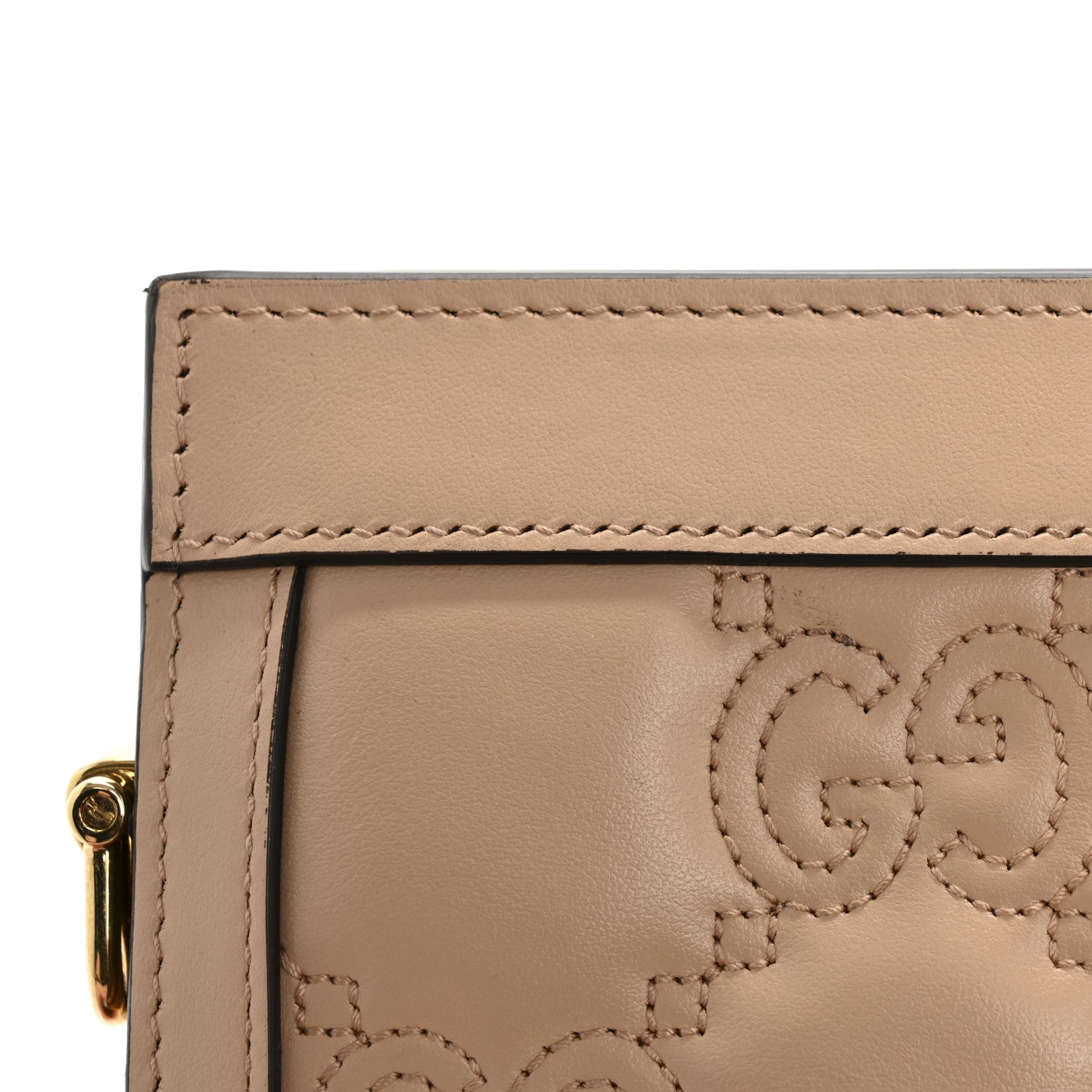 Calfskin GG Matelasse Small Slim Chain Shoulder Bag Perfect Pink Natural