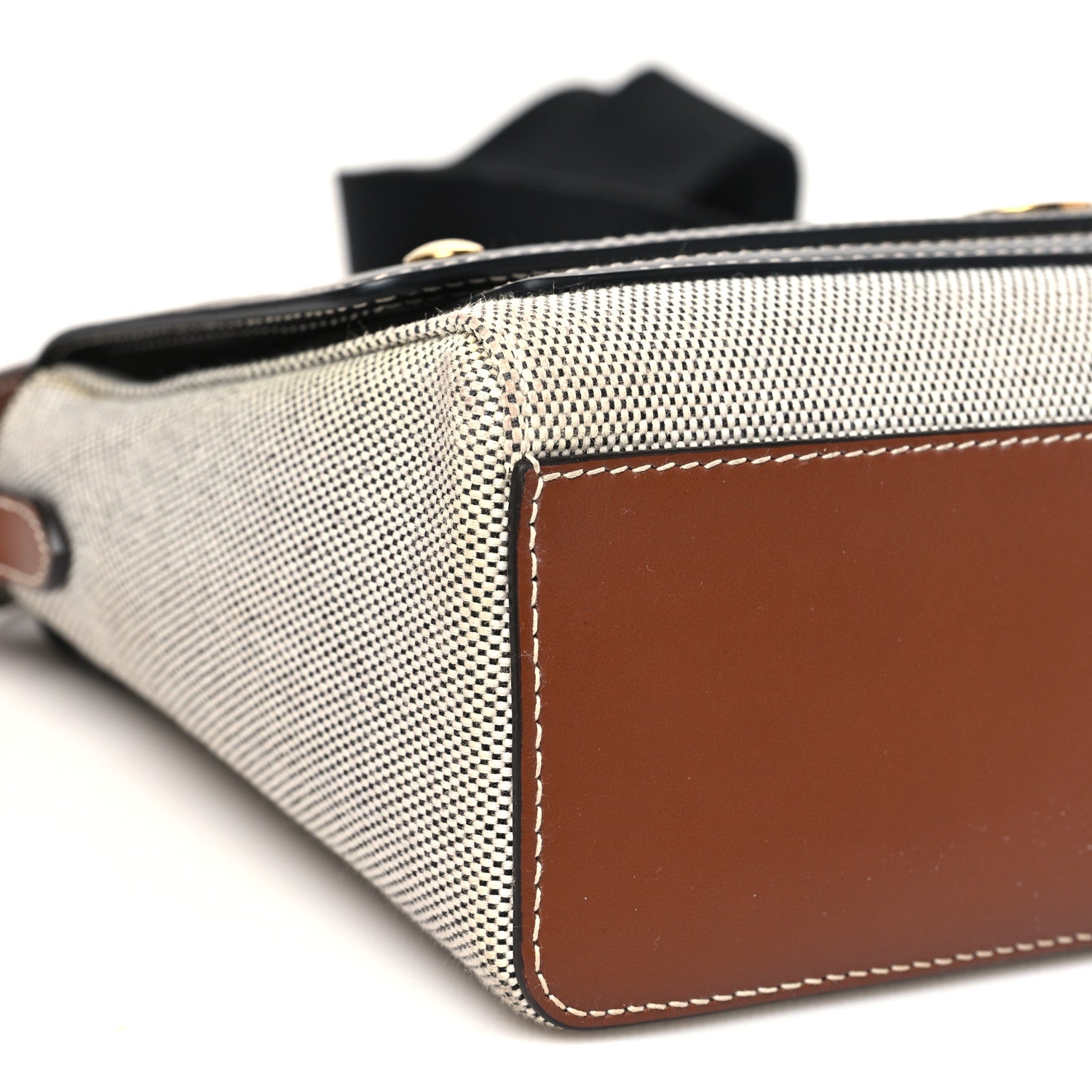 Canvas Horseferry Print Note Crossbody Bag Grey Black