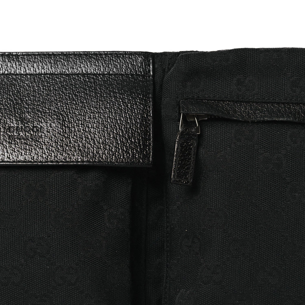 GG Monogram Double Pocket Belt Bag Black