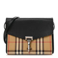 Derby Calfskin House Check Small Macken Crossbody Bag Black Archive Beige