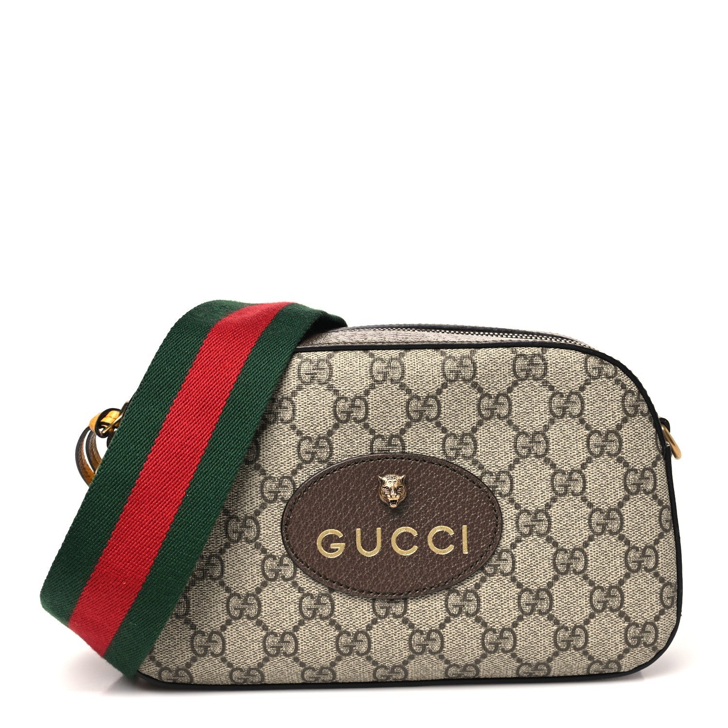GG Supreme Monogram Web Neo Vintage Shoulder Bag Beige New Acero Crop